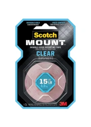 سكوتش شريط التركيب 410H بعرض 1 بوصة 60 بوصة (25.4 ملم × 1.52 متر).1 لفة / حزمة - شفاف