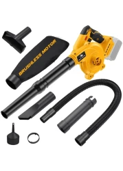 Cordless Leaf Blower for Dewalt 20V Max BatteryElectric Jobsite Air Blower with Brushless Motor6 Variable Speed Up to 180MPH2in1 Handle Electric Blower and Vacuum CleanerBattery Not Included