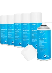AF Utility Sprayduster/Air Duster Compressed Air Can Blower Spray - HFC Free - for Office PC, Laptop keyboard cleaner dust remover PS5 &amp; xbox fans etc. - 6 x 400ml Pack, ADU400UT
