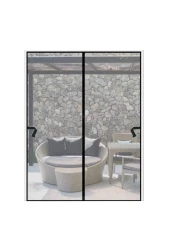 Magnetic Screen Door 60 x 96inch Snap on Screen Door Magnets Mesh Curtain Sliding Door Mosquito Door Net with Heavy Duty Fits Door Size 58x94 for Frech DoorEntry DoorInterior DoorPatio Door