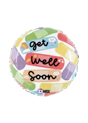 18" Foil Balloon Cheerful Get Well Bandaid