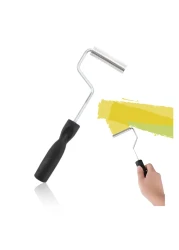 YAFIYGI Fiberglass Roller Kit Bubble Paddle Tool Aluminum Head for Mold Resin Composite Epoxy Laminate Set Black Laminating Paint Roller for Fiber Glass Tub Shower Bathtub Boat Repair 3 Inch