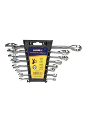 Gomer Combination Wrench Set 903110 Silver Pack of 8