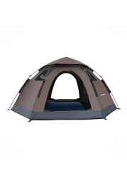 Porodo Lifestyle 4 Person Easy Pop Up Automatic Camping Tent 2000MM - Light Brown
