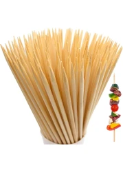 LAVISH Natural Bamboo Skewers, 100-Pack, 6-Inch Wooden Sticks for BBQ, Grilling, Kabobs, Fruit, Appetizers, Cocktail, Chocolate Fountain &amp; Crafts