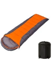 كيس نوم خفيف الوزن مقاوم للماء ودافئ للتخييم للبالغين مع كيس ضغط - أزرق