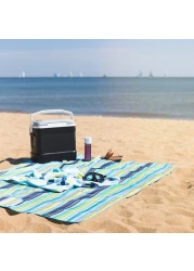 Waterproof Foldable Outdoor Camping Mat Widen Picnic Mat Plaid Beach Blanket Baby Multiplayer Tourist Mat 145X180cm, Blue