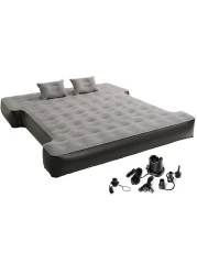 Generic Large Truck Bed Air Mattress, Thick Leak-Proof Truck Bed Mattress With Pump, Pillows, Portable Air Mattress For Truck, Tent And Camping, Gray