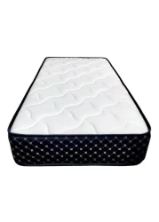 Comfy White Single Flat Orthomedical Knitted Cotton 190 X 90 X 10Cm Mattress With Black Border