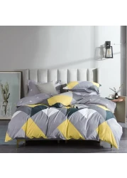 Golden Home Luxurious All-Season Single Comforter Set - Soft, Cozy, and Elegant, Include 1 Comforter,1Fitted Sheet,4 Pillow Covers