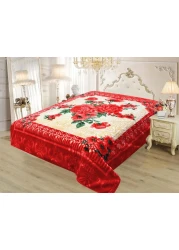 STARLIFE Double Ply Premium Korea Quality Blanket Made by 100% Polyester SPUN YARN Obtained from Virgin Polyester Which is Suitable for winter and Rainy Season 220*240CM