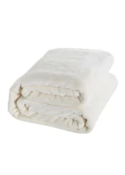 Fabienne Silky Plain Microfiber Bed Blanket Single Size Off White