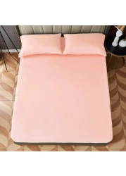 Rahalife 3-Piece Fitted Sheet Set Microfiber 150x200x30cm Queen Size 41035 Taupe