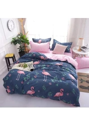 GOLDEN HOME 6-Piece King Size Duvet Cover Set, 1 Duvet Cover + 1 Fitted Sheet + 4 Pillow Cases, Microfibre, Muesli