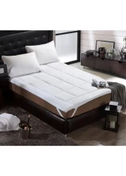 RISHAHOME Mattress Topper Single Size Soft White Microfibre 100x200x5 cm