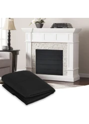 MODIGT 39x32 Magnetic Fireplace Screen for Heat Loss Indoor Fireplace Covers Keep Drafts Out Stops Heat Loss Fireplace Draft Stopper with Builtin 12 Strong Magnet for Iron Fireplace Frame