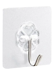 Generic Adhesive Seamless Wall Hooks Clear