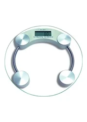 Round Digital Weight Scale Clear/Silver