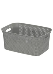 Cosmoplast Rattan Laundry Basket (50 L, 60.5 x 43 x 27.5 cm)