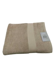 La Collection 420 GSM Cotton Bath Sheet Beige 100x150cm