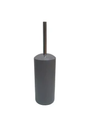 Plastic Toilet Cleaning Brush With Holder Grey