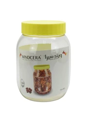 ويندسيرا برطمان تخزين منتجات للحيوانات الأليفة شفاف/أصفر 750 ملل