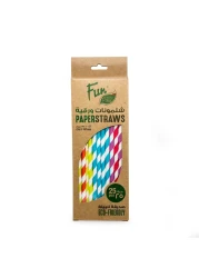 Fun Eco Paper Straw Multicolour 25 PCS