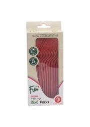 Fun Colors Biodegradable Forks Ruby Red