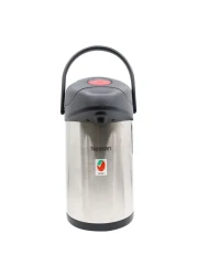 Nessan Airpot Stainless Steel Pump Vacuum Flask 3.5L Silver