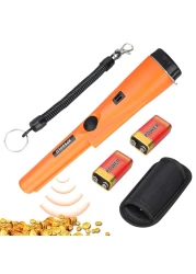 XPSGOLD Metal Detector Pinpointing,Waterproof Pinpointer 360 Degree Search Gold&amp;Treasure Finder with Belt Holster &amp;LED Indicator&amp; Buzzer Vibration, for Adults and Kids (Orange)