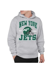 Junk Food Clothing x NFL - New York Jets - Team Helmet - Unisex Adult Pullover Fleece Hoodie for Men and Women - Size Medium