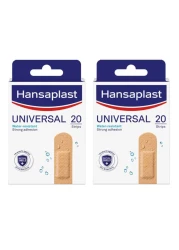 Hansaplast Universal Plasters Water-Resistant &amp; Strong Adhesion 20 Strips Pack of 2