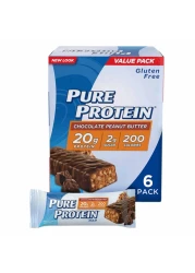 Pure Protein Chocolate Peanut Butter Protein Bar 50g Pack of 6
