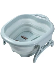 Generic Foldable Footbath Basin Tub Spa Massage Basin Portable Folding Travel Foot Wash Basin,Plastic/Rubber Foldable Bucket For Soaking Feet To Apply Callus Remover