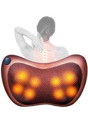 Generic Shiatsu Multifuction Massage Pillow With 8 Massager Heads Heater Neck Shoulder Body Electric Massager Home, Office, Car, Bed Use