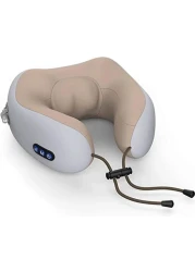 Generic 99 Travel Pillows For Sleeping Airplane, Portable Electric Neck Massager Soft Comfortable Breathable U-Shaped Memory Foam Massage Neck Pillow For Car Home And Office