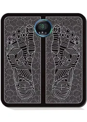 EMS Leg Reshaping Foot Massager - Full Automatic Massage Foot Circulation Massager Machine 9 Intensity Levels,Folding Portable Muscle Stimulatior Massage Mat with USB Rechargeable