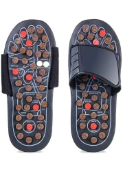 Generic Volwco Acupressure Massage Slippers, Reflexology Sandals With 78 Rotary Massage Therapy Ball And Adjustable Strap, Fight Against Plantar Fasciitis For Men Women (44-45)