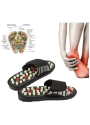 Acupressure Foot Relaxer/Foot Massager Slipper/Spring Acupressure Magnetic Therapy Sandals/Rotating Acupressure Foot Slippers for Men &amp; Women