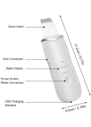 Generic Ultrasonic Face Cleaner Skin Scrubber Care Massager Facial Tighten Anti-Aging Peeling Cleaner Blackhead Wrinkle Removal