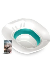 Fivona Sitz Bath Seat for Soak and Steam Postpartum Essentials Care and Hemorrhoid Treatment Unisex and Universal Fit Over The Toilet Yoni Steaming Bowl atHome Soothing Relief Device