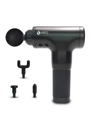 ARES Gun Massager Handheld for Muscle, Deep Tissue, Cordless Portable &amp; Rechargeable - Black