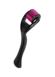 Derma Roller - Titanium Micro Needles Roller Black/Pink 1.5millimeter