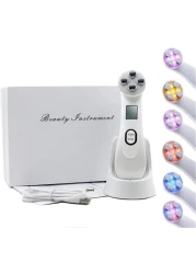 Tikiop Rf Radio Frequency Facial Machine, Skin Care Radio Frequency LED Light Therapy Anti Aging Facial Skin Tightening Facial Care System