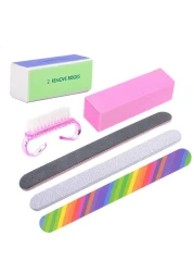 6 Pcs Professional nail tool kit Nail files and buffers Pedicure tool Art tool Nail care set Nail Art Buffer File Block
