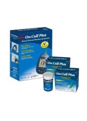 On Call Plus Blood Glucose Monitoring System with 2 Packs Blood Glucose Test Strips 50 Count Each