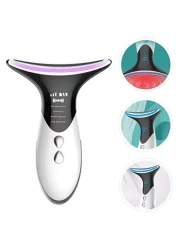 Vibration Face Neck Lifting Massager LED Photon Therapy Skin Tighten Anti-Wrinkle Remove skin Lifting Massager Skin Care Tools Beauty Device Reduce Double Chin