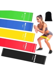 Sky Land Resistance Band Exercise Home Gym Fitness, Yoga Resistance Loop Bands For A Different Kind Of Workout Em 9241, Black, Blue, Yellow, Red, Green