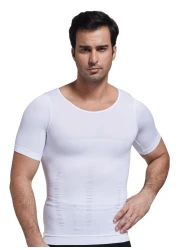 Men's Compression Shirt Undershirt Slimming Tank Top &ndash; Workout Vest Abs Abdomen Slim Body Shaper [Large] &ndash; Breathable, Moisture-Wicking Comfortable