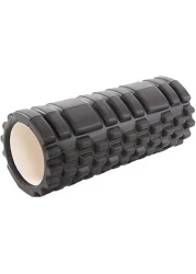 ULTIMAX EVA Yoga Foam Roller Floating Point Gym Physio Massage Fitness Equipment Massager for Muscle Multicolor (Black) - 35cm